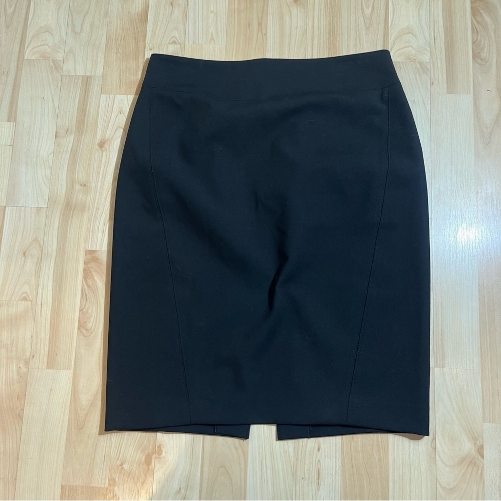 Loft Womens Black Lined Elegant Business Black Pencil Skirt Size 6